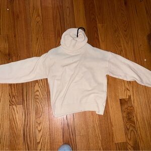 Cream Turtleneck Sweater